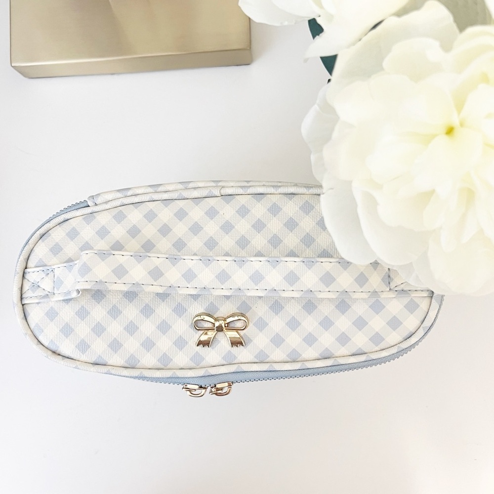 🖤GINGHAM Checkered AND CUTE BOW cosmetic Bag